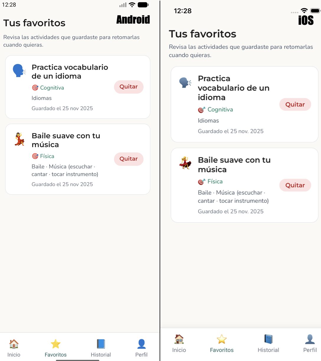 Favoritos Jubilapp
