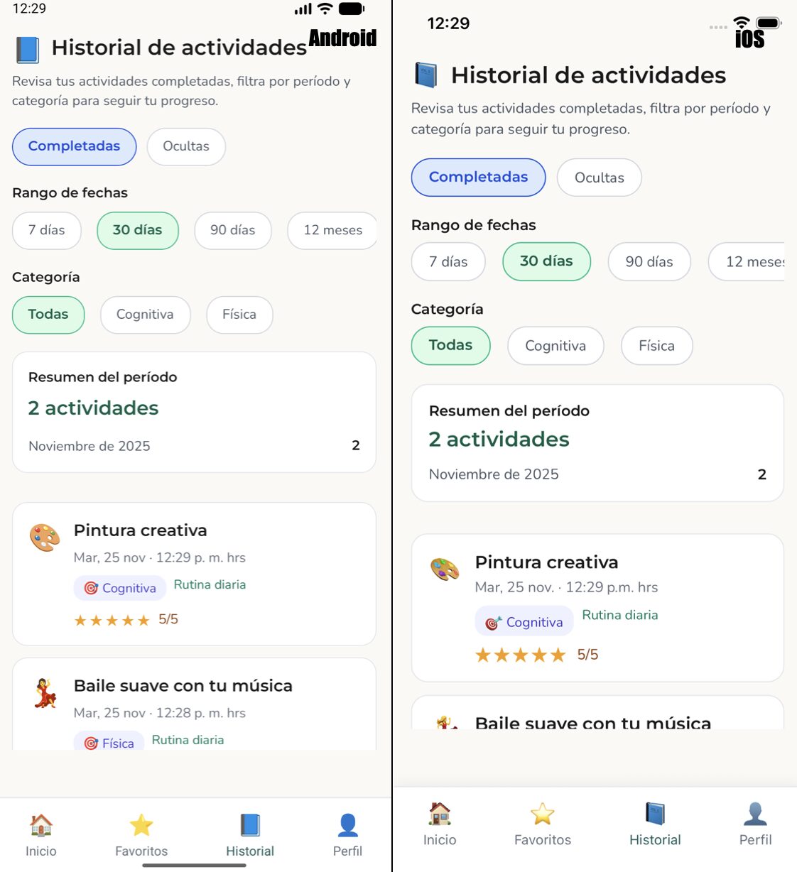 Historial Jubilapp